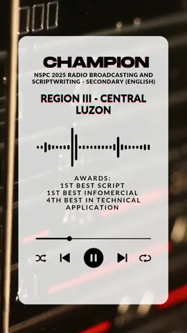 CHAMPION: #NSPC2025 English Radio Broadcasting (Secondary) . . . . . . . . . . . . . . . Audio Courtesy of The Paulinian GS- St. Paul College of Ilocos Sur #fyp #campusjournalism #dspc #rspc #nspc #tvbroadcasting #radiobroadcasting #presscon