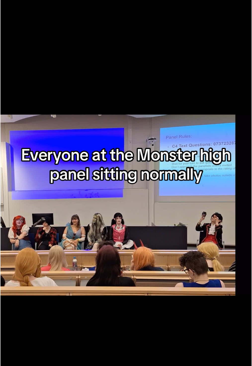 Wonder if he has learned how to sit this year… (Spoiler: he has not)… Come see the monster high panel at närcon summer 2025! || #cosplaypanel #cosplayconvention #närcon #kieranvalentine #kieranvalentinecosplay #valentinecosplay #monsterhigh #cosplay #monsterhighcosplay #cosplayer #valentinemonsterhigh #whydoghoulsfallinlove  #worshipping_aether 