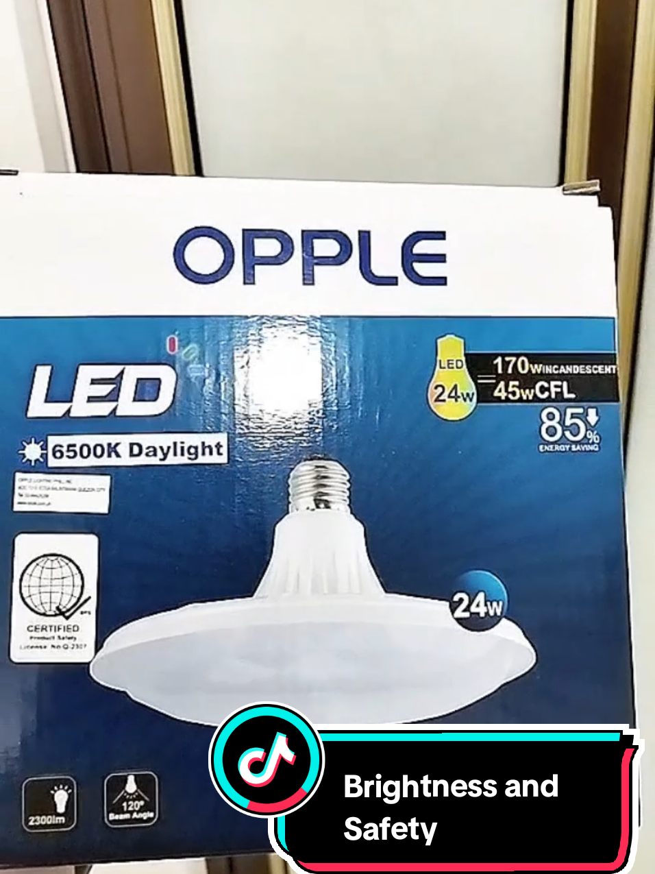 LED E UFO E27 24 watts Brightness and Safe #opple #certifiedproductsafety #viral 