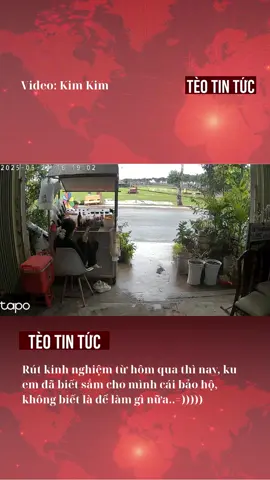 Rút kinh nghiệm từ hôm qua thì nay, ku em đã biết sắm cho mình cái bảo hộ, không biết là để làm gì nữa...=))))#TeoTinTuc