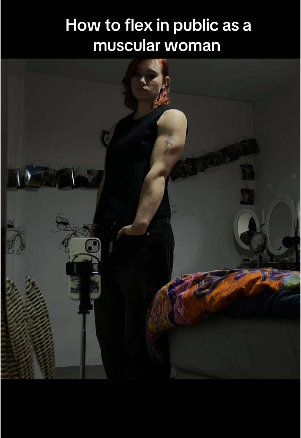 Sneaky flex🥴 #musclemommy #masc #flexing #musclegrowth #GymTok #fyp 