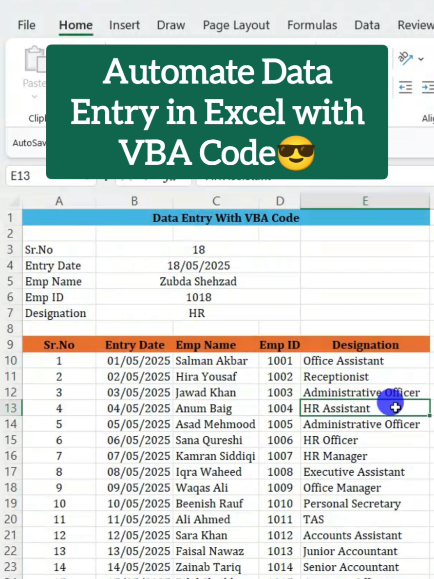 Automate Data Entry in Excel Using Macros – Simple & Fast Tutorial! #ExcelMacros   #DataEntryAutomation   #ExcelTips   #VBAExcel   #AutomateExcel   #DataEntryTricks   #WorkSmarter   #ProductivityHacks   #ExcelTutorial   #MacrosForBeginners   #OfficeHacks   #SpreadsheetSkills   #ExcelShortcuts   #FreelanceTips   #VirtualAssistantTools