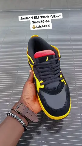 Jordan 4 RM “Black Yellow” Sizes:39-44 💰Ksh.4,000 📞0758570118 #fypシ゚ #jordan4 #jordan4rm #howtostyleoutfits #howtostyle #awefriquefootwear #Sneakers #sneakershopping 