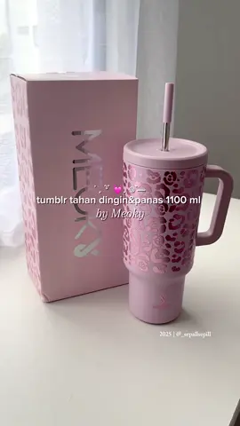 pretty pink leopard tumblr with 1100ml 🐆💕#tumblr #tumblraesthetic #tahanpanas #tahandingin #botolminum #meoky #meokytumbler 