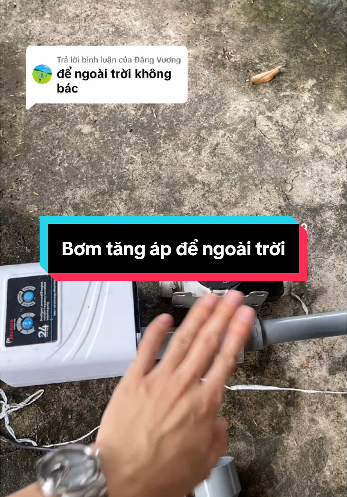 Trả lời @Đặng Vương bơm tăng áp mini để ngoài trời thương hiệu Delfino #maybomtangap #xubuong #maybomnuocducanh 
