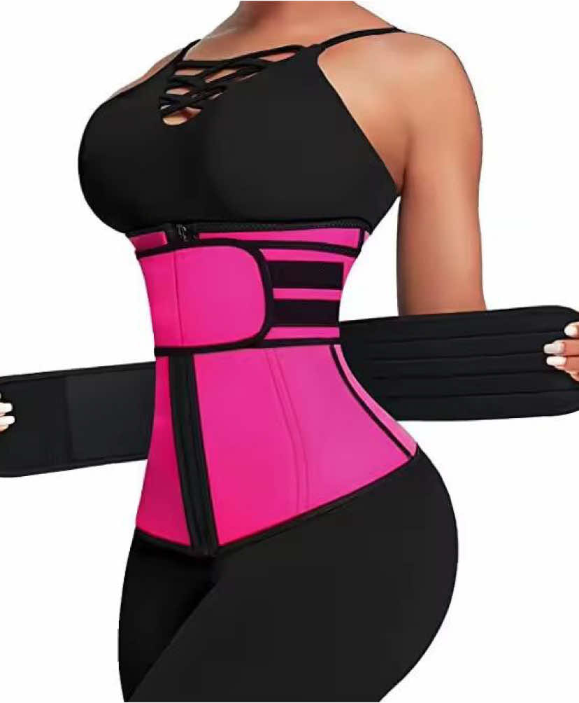 Sports sweating postpartum body sculpting double belt zipper belly belt shaping trainer #fyp#TikTokShop