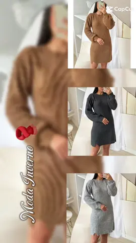 Shopee 🔥  Vestido de Mousse Trico e Fendas nas laterais, elegância para o Inverno  🧣❄️ De 159,90 ❌ Por apenas 83,15 48% de desconto 🔥  Link 🔗 NO PRIMEIRO COMENTÁRIO SÓ CLICAR COPIAR E DEPOIS COLAR NO SEU NAVEGADOR 😉🔥  #moda #trico #modafeminina #modainverno #inverno #frio #achadinhos #achadosshopee 