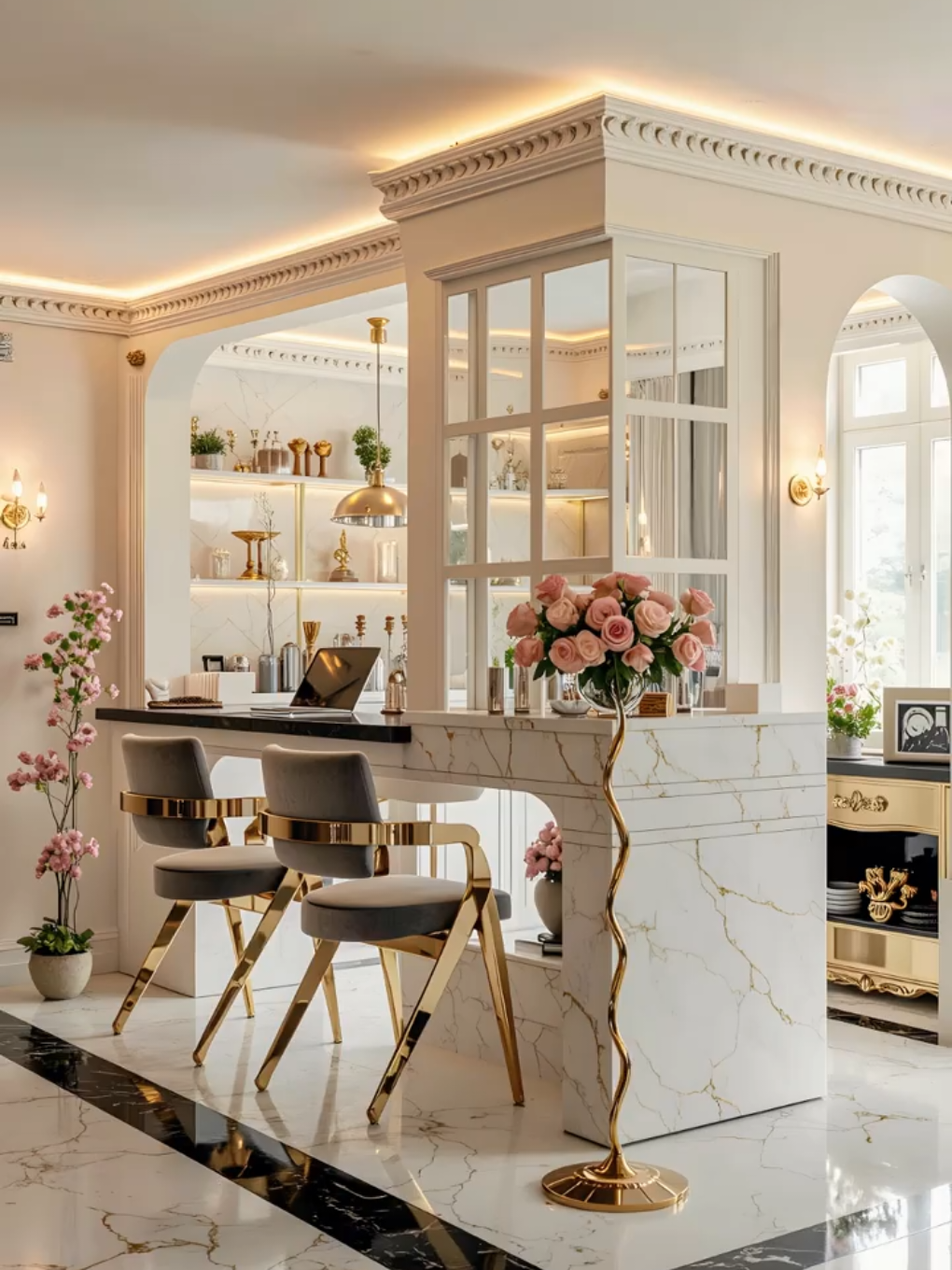 Tân cổ điển, đỉnh cao của sự sang trọng và tinh tế. Mỗi đường nét đều mang hơi thở hoàng gia, nhưng vẫn rất hợp gu sống hiện đại. Không cần phô trương, chỉ cần vừa đủ… là đủ cuốn hút! #NoiThatTanCoDien #NhaDepSangChanh #xuhuong #noithat #kieuthainoithat 