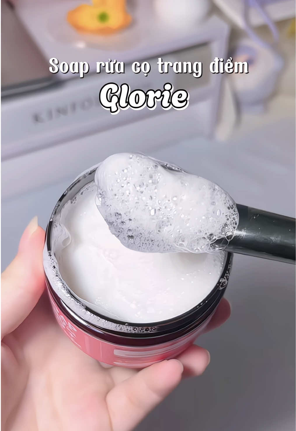 Soap rửa cọ makeup 🌸 #soap #sapruadomakeup #glorie #soapglorie #vesinhdomakeup #xuhuongtiktok #foryou #fyp 