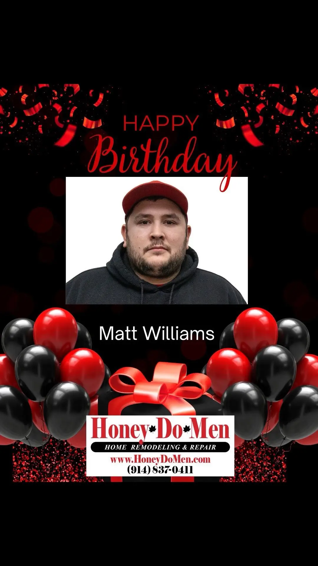 Happy Birthday Matt.  Your dedication to both our customers and team never goes unnoticed. Thank you for always showing up with passion, care, and commitment. We truly appreciate everything you do, and we hope your day is filled with joy, laughter, and well-deserved celebration! #HoneyDoMen #HomeRemodeling #HomeRepair #HandyManServices #Putnam #Westchester #Dutchess #Fairfield #HappyBirthday #HappyBirthdayToYou