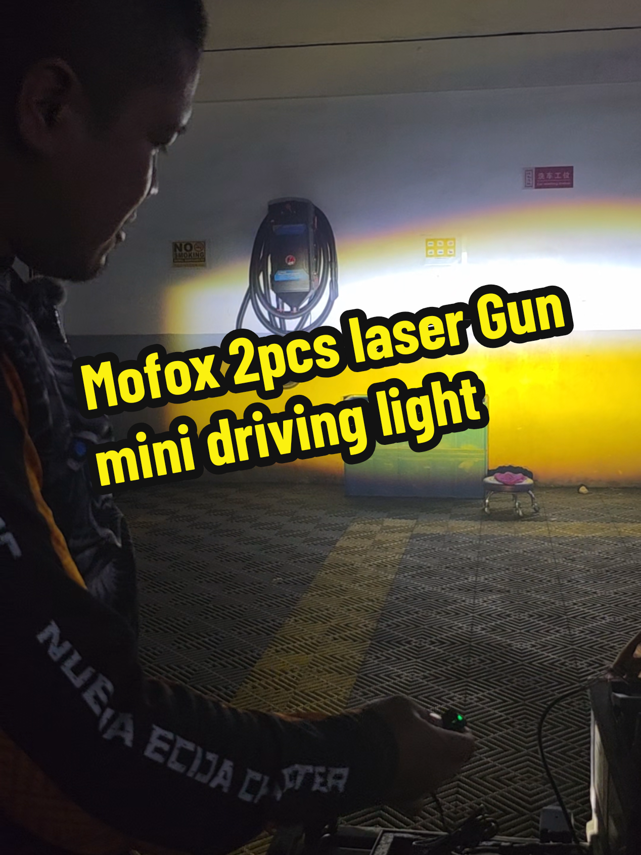 2pcs MOFOX M1 LASER GUN Light 80w MDL RED, BLUE and GREEN MINI DRIVING LIGHT HI/LO STROVE AUXILIARY LIGHT SET with 5 models light effect for motorcycle car. #minidrivinglight #mofox #lasergun #bosstante #fyp #fy 