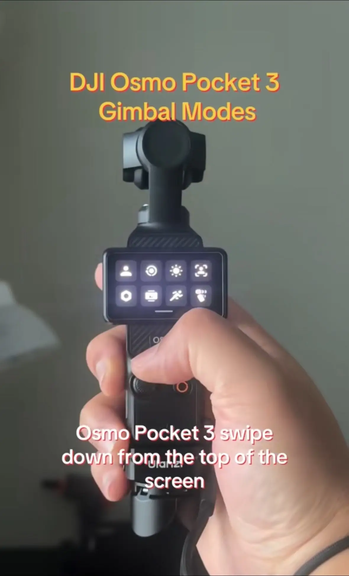 swipe down from the top of the screen tap the bottom right hand icon and here you'll find all your gimbal modes each one has a short description describing the best use Case for them #dji #djiosmopocket3 #pocket3 #djiosmo #djiglobal #osmopocket3 #vlogcamera 
