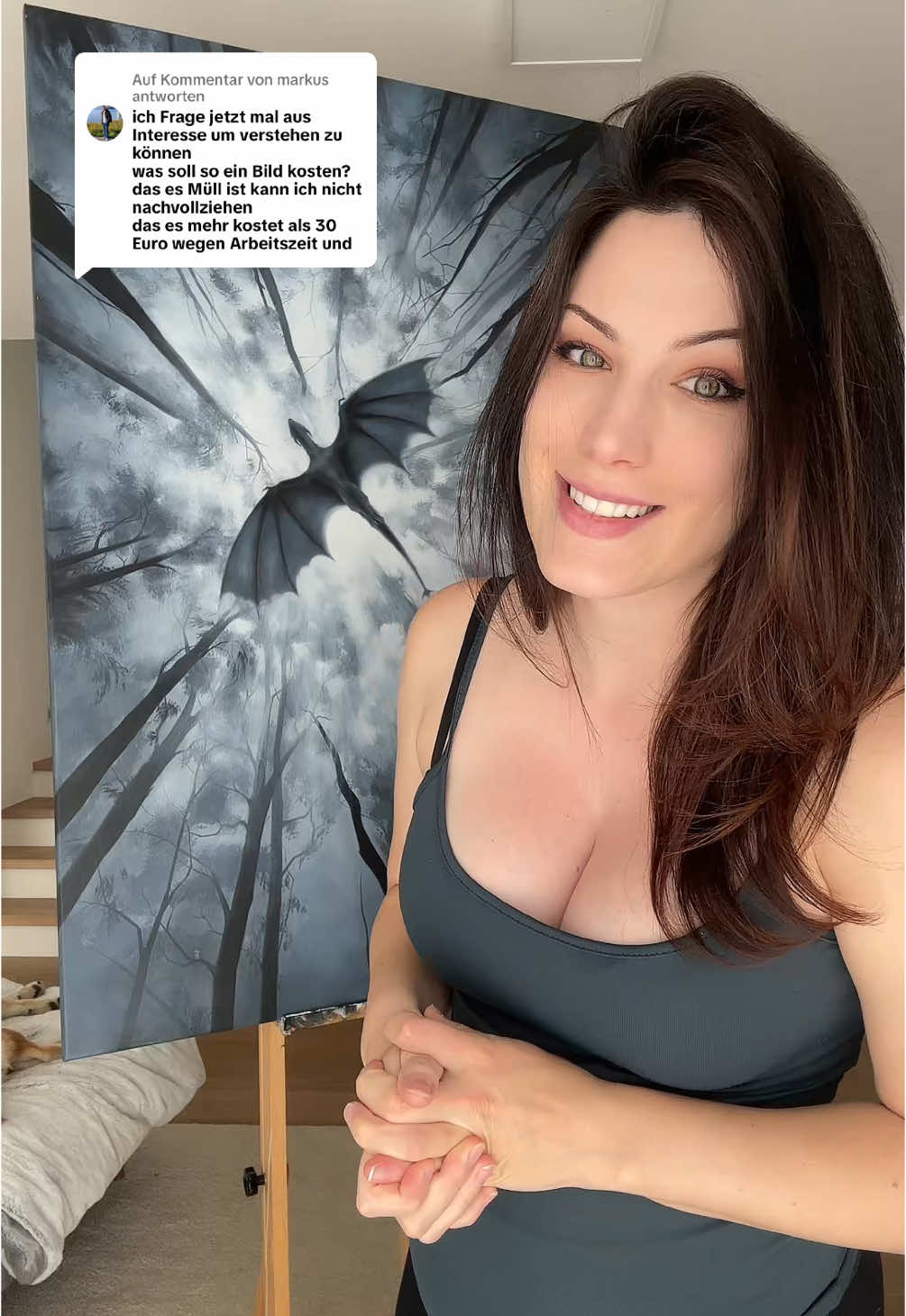 Antwort auf @markus Habt ihr weitere Fragen? ☺️ #kunst #malen #art #künstlerin #fyp #kunstpreis 