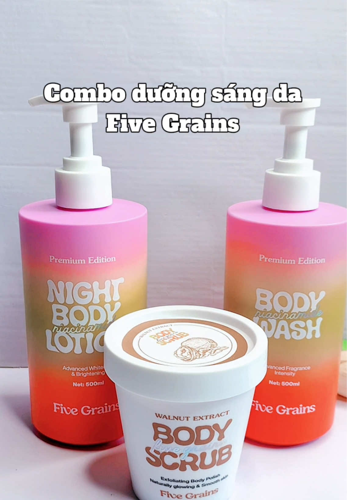 Hè rồi tranh thủ dưỡng da nhennn #xuhuong #fivegrains #suatamniacinamide #nightlotionsangda #taydachetniacinamide #duongda #fyp 