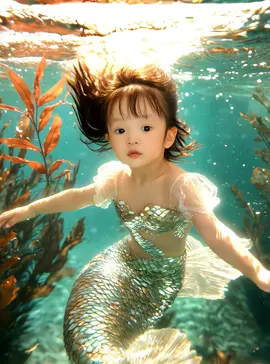Em bé tiên cá yêu của bố ❤️ #mermaid #mermaidtiktok #AI #xuhuong 