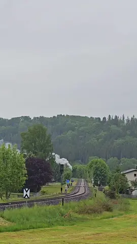 Am 24.05.&25.05.2035 wurde zum 150 jährigen Jubiläum der Flöhatalbahn in Pockau-Lengenfeld im BW geladen.  Das Wetter war am Sonntag nur semi gut. Also stand man dann einfach mal ne halbe Stunde im strömenden Regen, bis der Zug kam.  trocknet ja wieder 🤣 #861744 #86#br86#steam#locomotive #steampower 