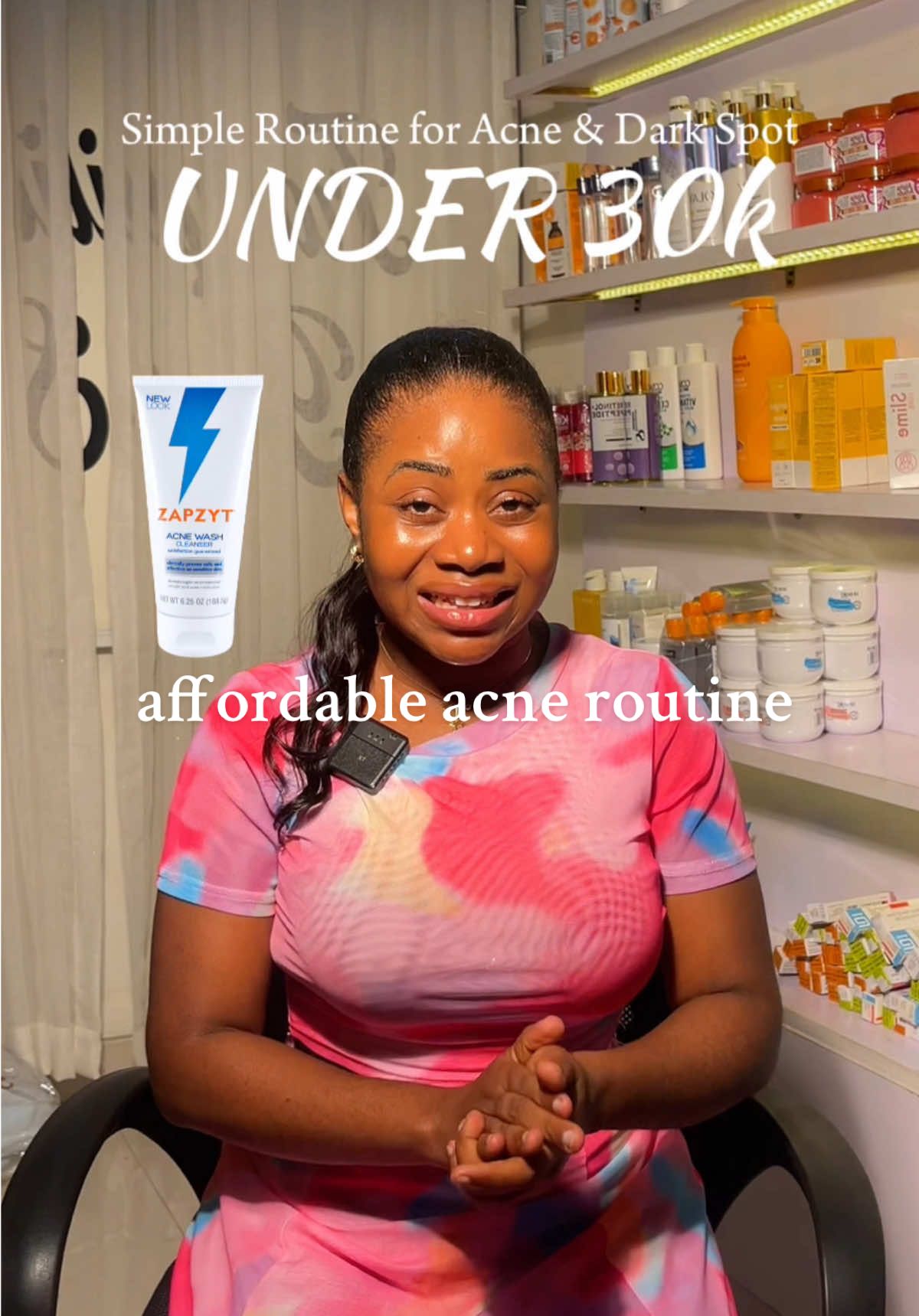 Affordable acne & darkspot routine under 30k. Link in bio to purchase #skincare #skincareproducts #skincareviral #skincaretiktok #skincarereview #acne #acnetreatments #zapzytacnetreatmentgel #acnetransformation 