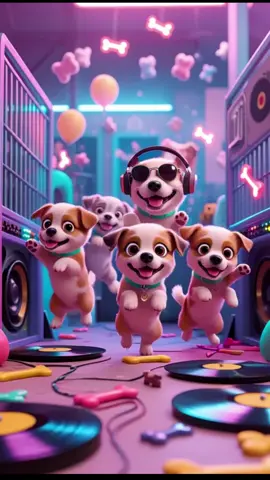 Festa dos cachorrinhos. #forkids #paracrianças #dancefunny #infantil #funnyfunny #kidscartoon #criança #cutedog #desenhos