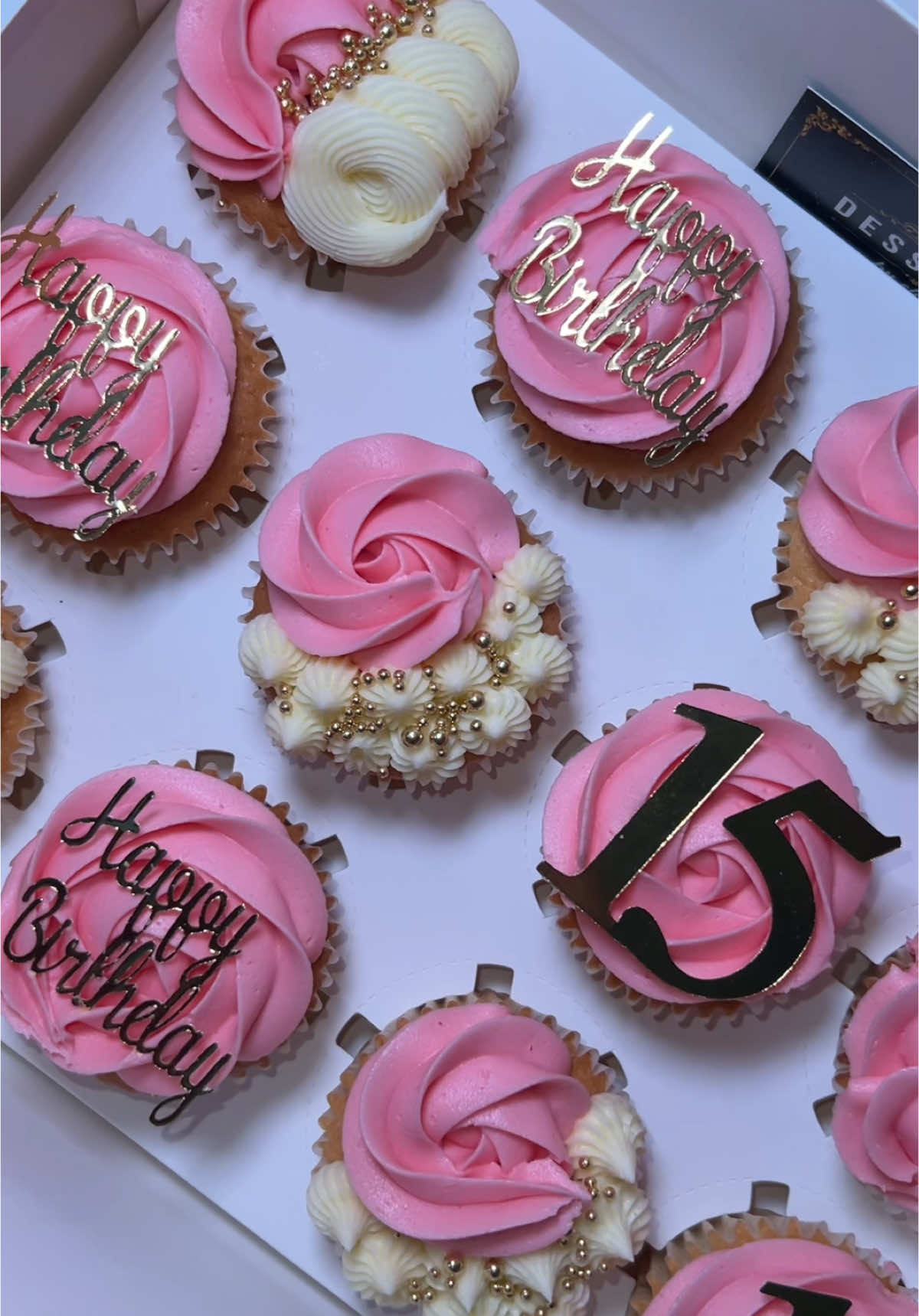 🎀pretty pink birthday cupcakes🎀 #fyp #foryoupage #cupcakes #baker #SmallBusiness #birthday #15 #15th #15thbirthday #birthdaygirl #happybirthday #happy #birthday #birthdaygirl #pinkcupcakes #pink #london 
