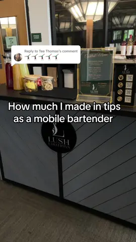 Replying to @Tee Thomas Open bar, three hour service for 50 guests #BartenderLife #TipYourBartender 