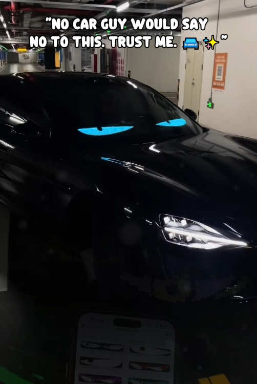 Led eyes lights for car 🔥 Transform your night ride with this cool mod! #ledpanel #caraccessories #carledlights #tiktokmademebuyit #eyeslightforcar #carupgrade #nightdrive #cartok