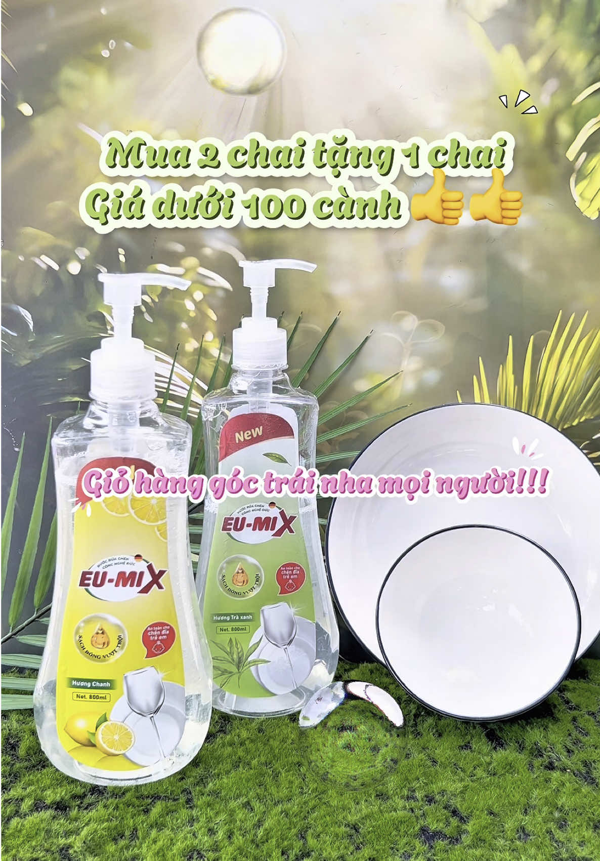 Đau đầu vì vết dầu mỡ trên đĩa nhựa, Nước rửa chén EU-MIX dễ dàng giải quyết hết. #eumix #lamsach #giadung #nuocruachen #ruachen #ruachenbat #fyp #viral #trending 
