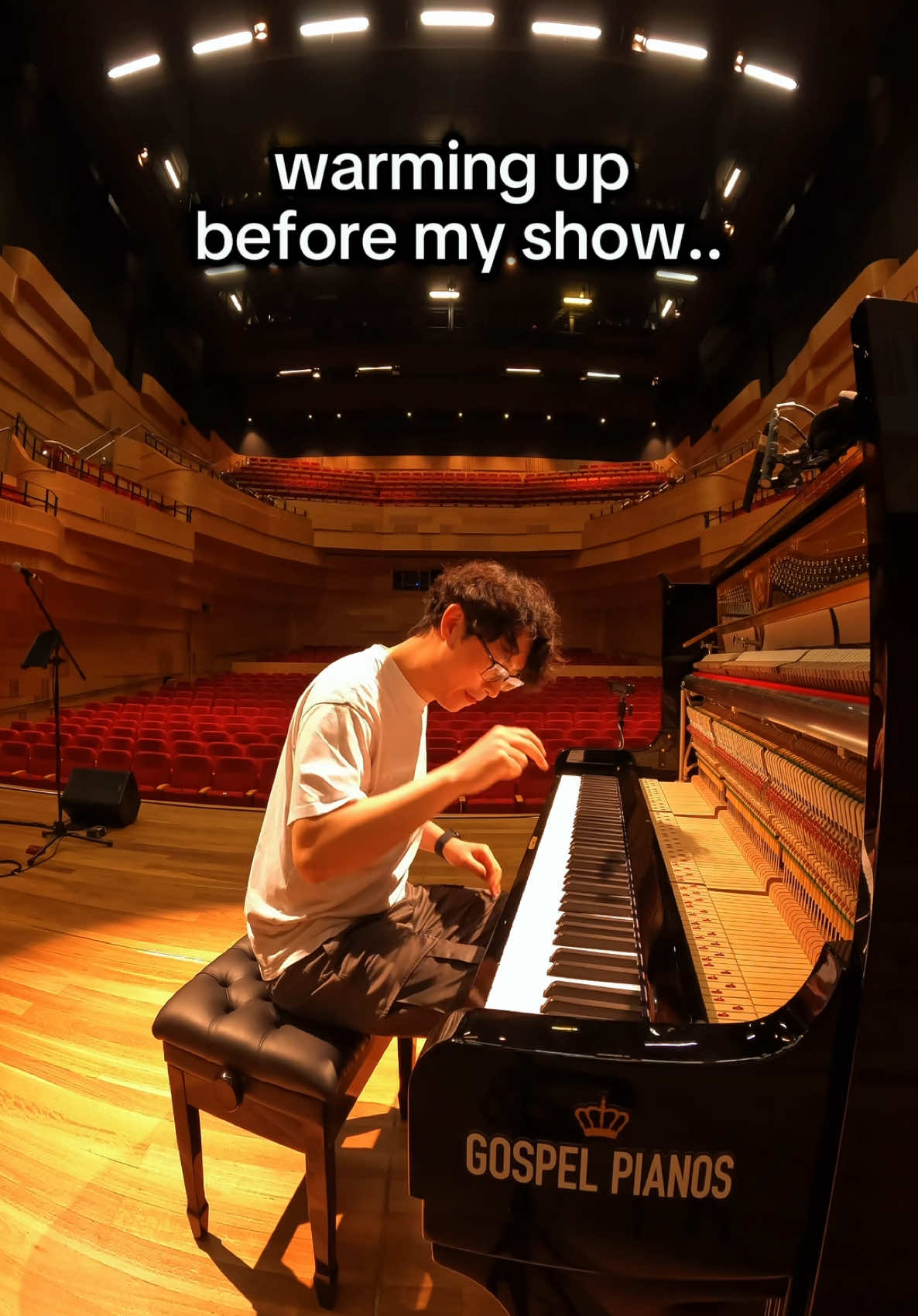 Who wants to come to one of my soundchecks?? 👀👀 Maybe I will start inviting people…. Maybe 😉!! Also a big big thank you to @gospelpianos for sponsoring this performance and providing an incredible C.Bechstein @bechstein.official Concert 8 piano 🙏🏻 #piano #soundcheck #music #concert #tour #song #rehearsals 
