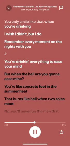 I remember everything ~ Zach Bryan feat. Kacey Musgraves #lyrics #spotify 