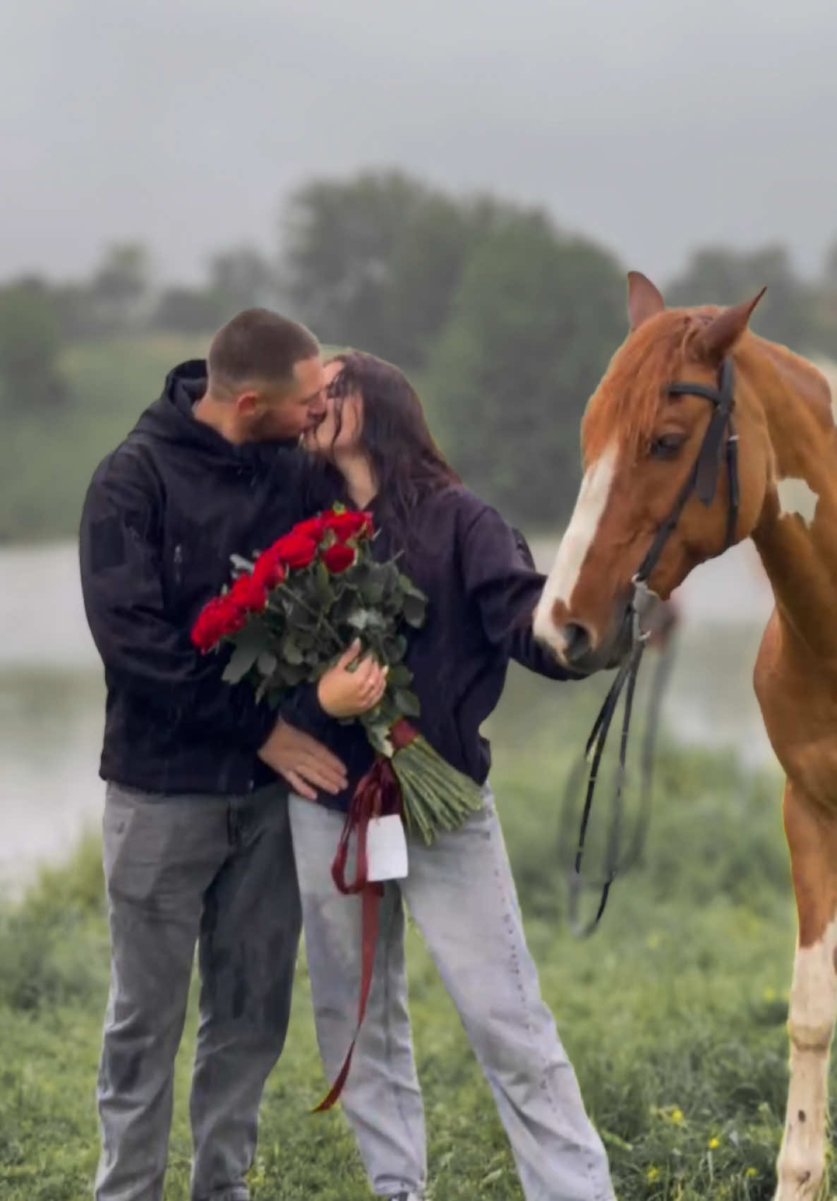 вона сказала «так!» 🌹💍  ось так може пройти ваше освідчення 🧡🐴 #horses #horse #showjumping #коні #тренд #дляконников #кінь #кіннийспорт #вінниця #дляконников 