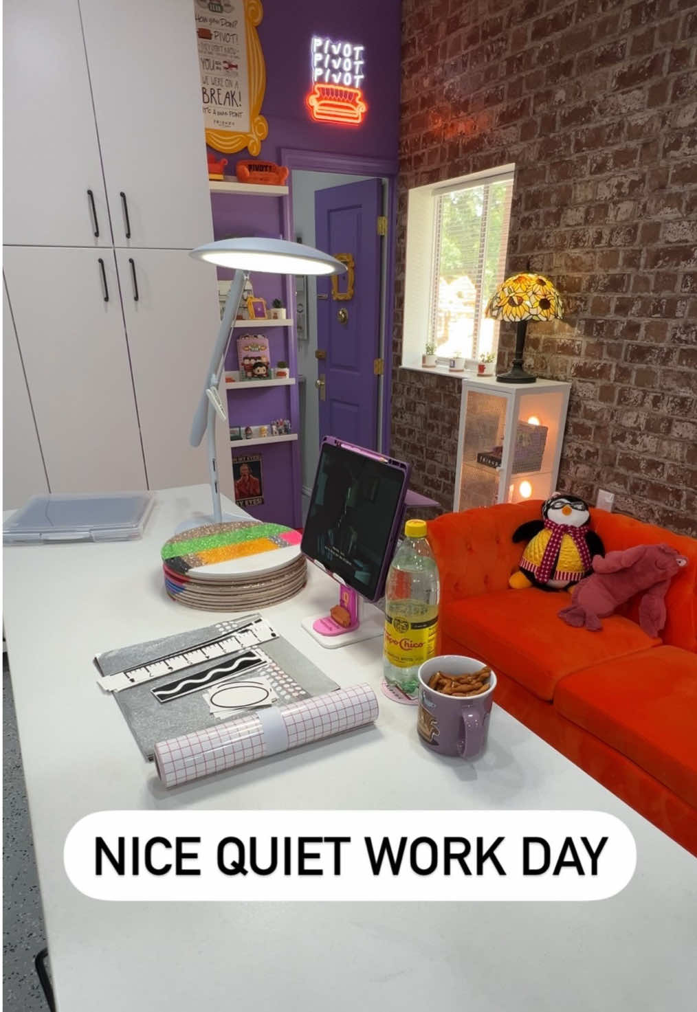 Nice Quiet Work Day • Pinch me please because everyday I get to work in here I feel like I’m dreaming! • #crafting #crafter #SmallBusiness #fyp #viral #entrepreneur