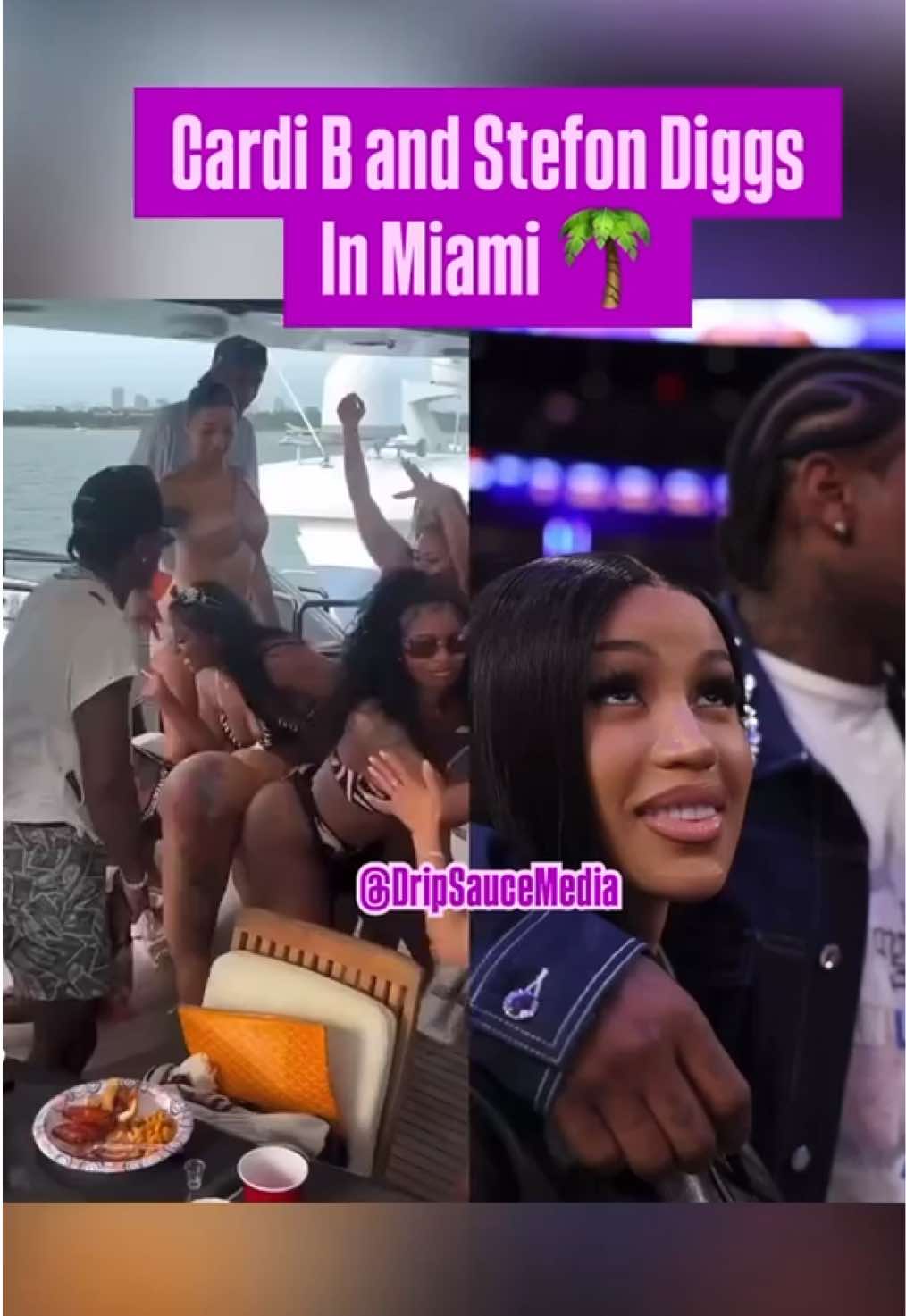 #Cardib and #StefonDiggs spotted turning up in #Miami #fyp #foryoupage 