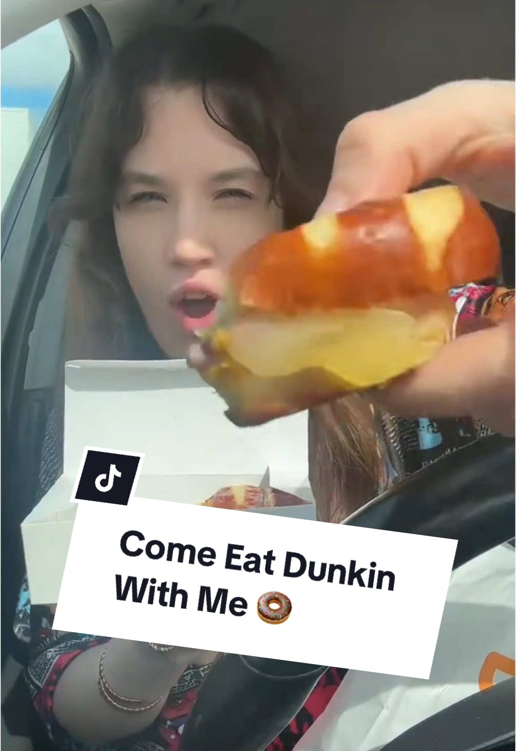 Hey guys! Come eat Dunkin with me. Excited for this foodie journey. 🤍😊 #dunkin #Foodie #foodietok #muckbang #newcontentcreator #fyp @Dunkin' 