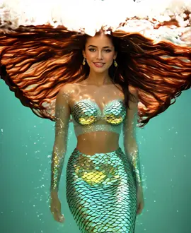 ✨🐚 Dicen que todas llevamos una sirena dentro… solo hay que dejarla salir. Hoy me sumergí en un sueño salado, con brillos, escamas y libertad. Porque ser sirena no es solo nadar en el mar, es fluir con la vida, escuchar tu intuición y brillar con luz propia. 🌊💫 ¿Te atreverías a despertar tu sirena interior? 🧜‍♀️ #ModoSirena #MagiaDelMar #Transformación #Sirena #IA 