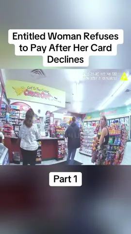 Part 1: Entitled Woman Refuses to Pay After Her Card Declines #cops #copsoftiktok #police #policeofficer #bodycam #crime #truecrime #truestory #foryou #fyp 