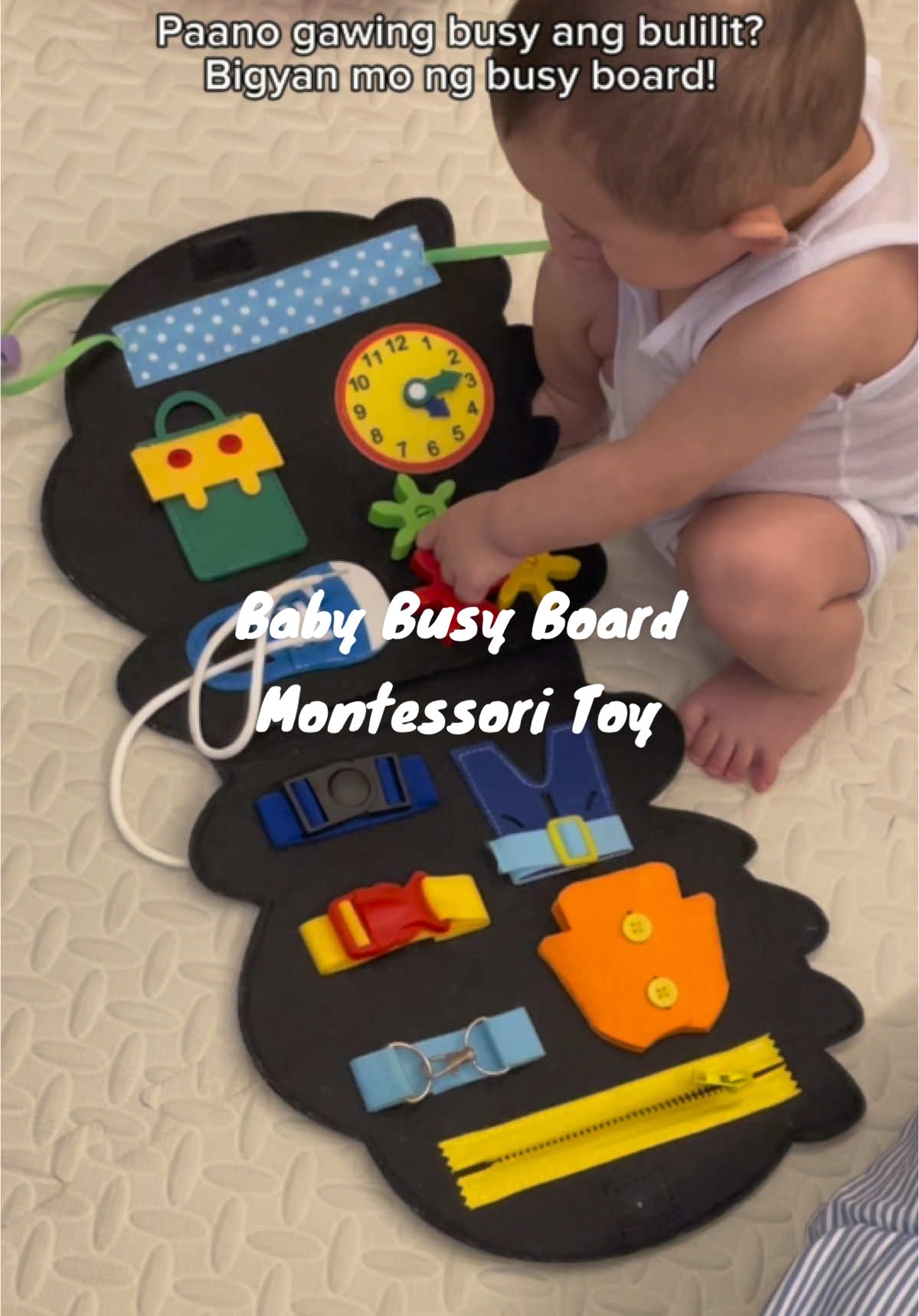 Baby Busy Board! ✨ Makakarami ka din ng gawain kung busy ang bulilit 🤗 #busyboard #babybusyboard #montessori #montessoritoy #montessoriactivities #babytoys #babiesoftiktok #MomsofTikTok #fyp #fypシ゚ #foryou #foryoupage #fypage #trending #viral 