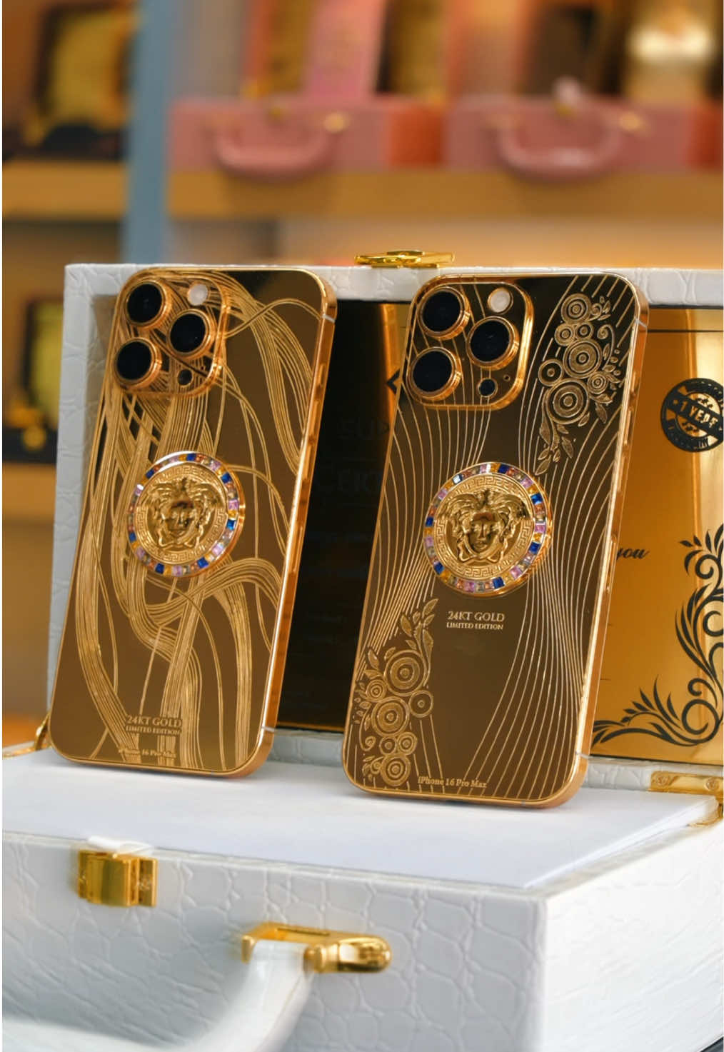 Gold plated. Limited. Legendary. ✨ Reserved for those who appreciate rare beauty 💎 Only at Euphoria Luxury  مطلي بالذهب و مخصص لمن يقدّرون الجمال النادر 💎 متوفر حصرياً لدى Euphoria Luxury ✨ #euphorialuxury #euphoria #goldenplated #luxury #gold #24kgoldplated #luxurylifestyle #luxurydesign #iphone #dubai #uae #fyp