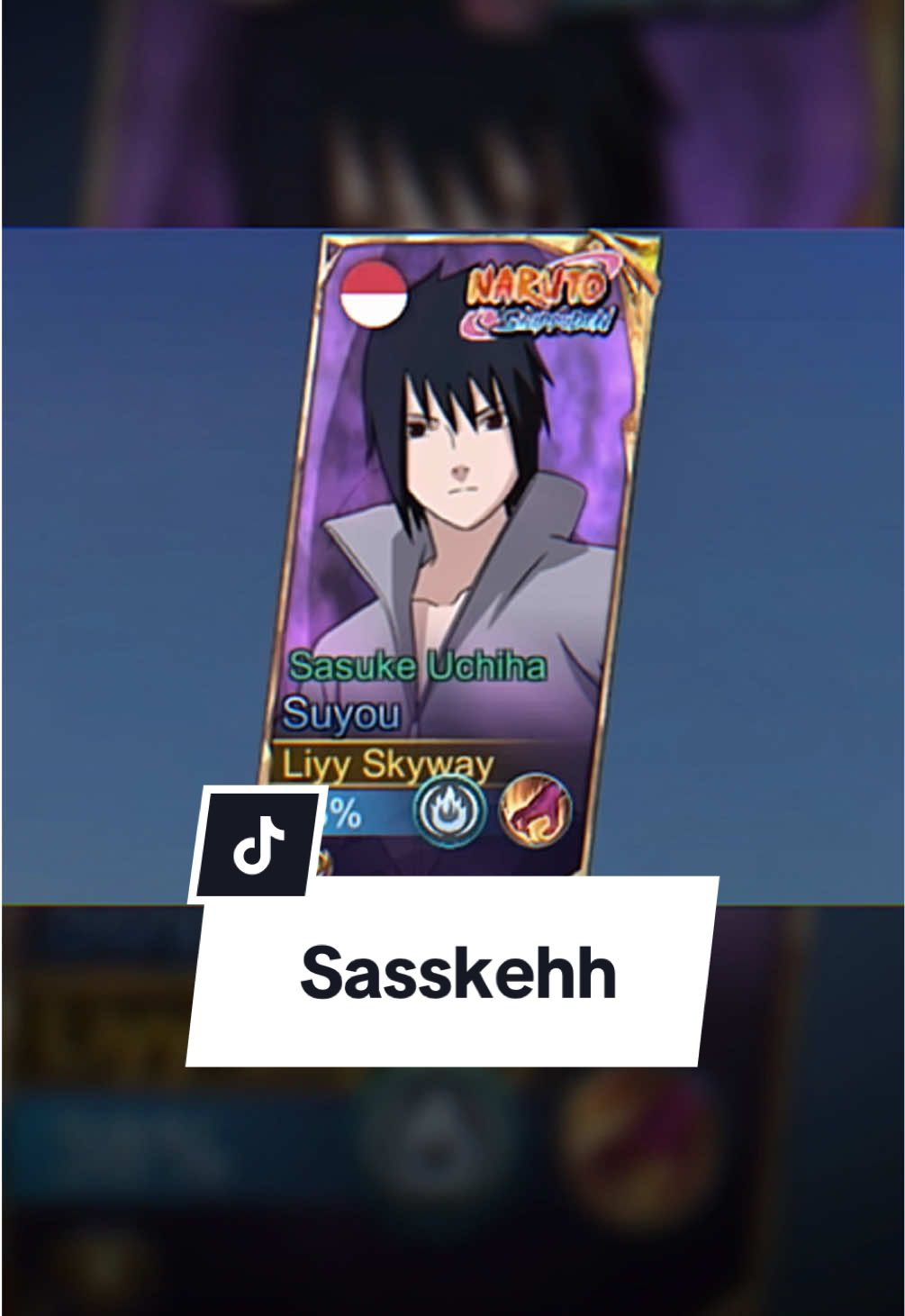 Savage pake Sasukee💀🥶 #MLBB #Mobilelegends #MLBBxNaruto #Sasuke #Justkonten #Fyp 