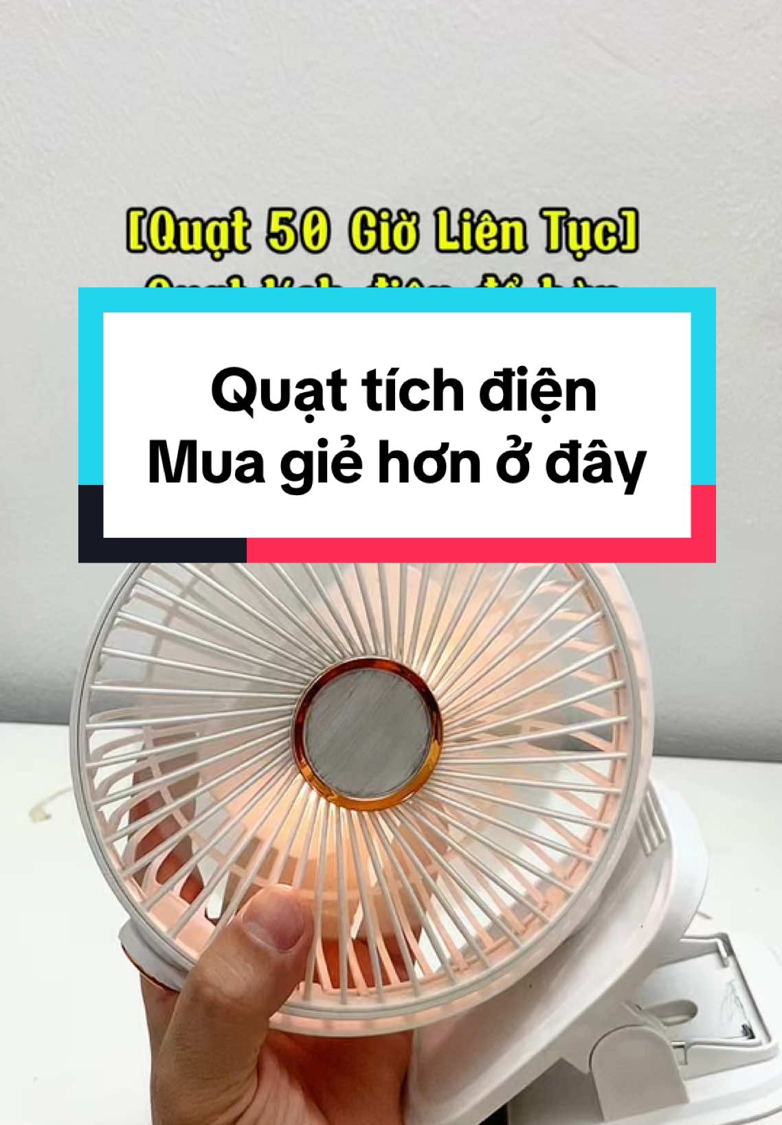 [Quạt 50 Giờ Liên Tục] Quạt tích điện để bàn, kẹp bàn, kẹp xe đẩy, quạt mini F06 22000mAh 50 giờ liên tục, Có đèn #quattichdien #quattichdienmini 