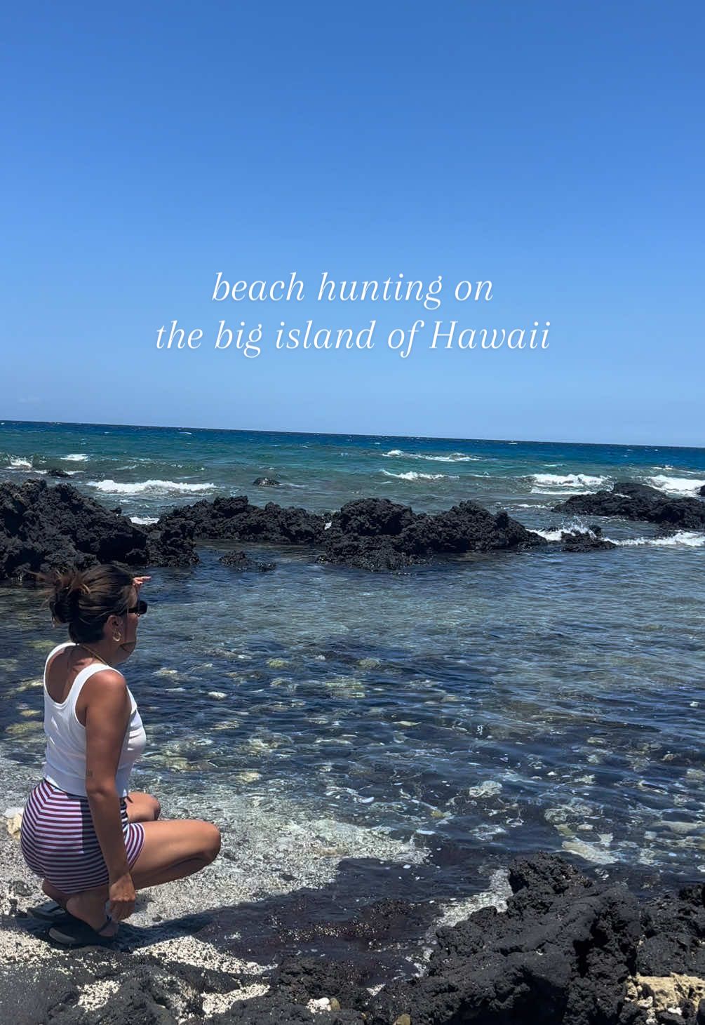 love finding these little beaches across the big island of Hawaii🏝️🌊🌞🐚 #beach #islandtime #hawaii #traveltok #bigisland #kona #islandvibes #Summer #beachhunting 