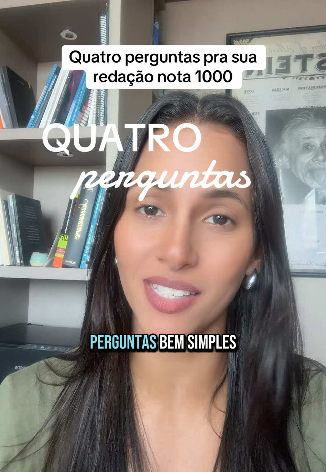 O corretor quer ver clareza, estrutura e proposta. Seu texto responde: 	1.	Qual é o problema? 	2.	Por que ele existe? 	3.	O que ele causa? 	4.	O que pode ser feito? Se faltar uma dessas, sua nota pode travar. 📩 Baixe o checklist gratuito 📚 E treine com o e-book + IA TreineMil #estruturaderedacao #redacaonota1000 #enem2025 #competencia2 #competencia5 #treinemil_enem