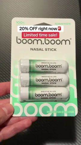 Feeling foggy? One sniff = instant refresh 💨💚 #BoomBoom #TikTokShop #SpearmintStick #FocusHack #EnergyBoost #FlashSale #StayFresh #tiktokshopmemorialday #tiktokshopsummerturnup #tiktokshopunboxing 