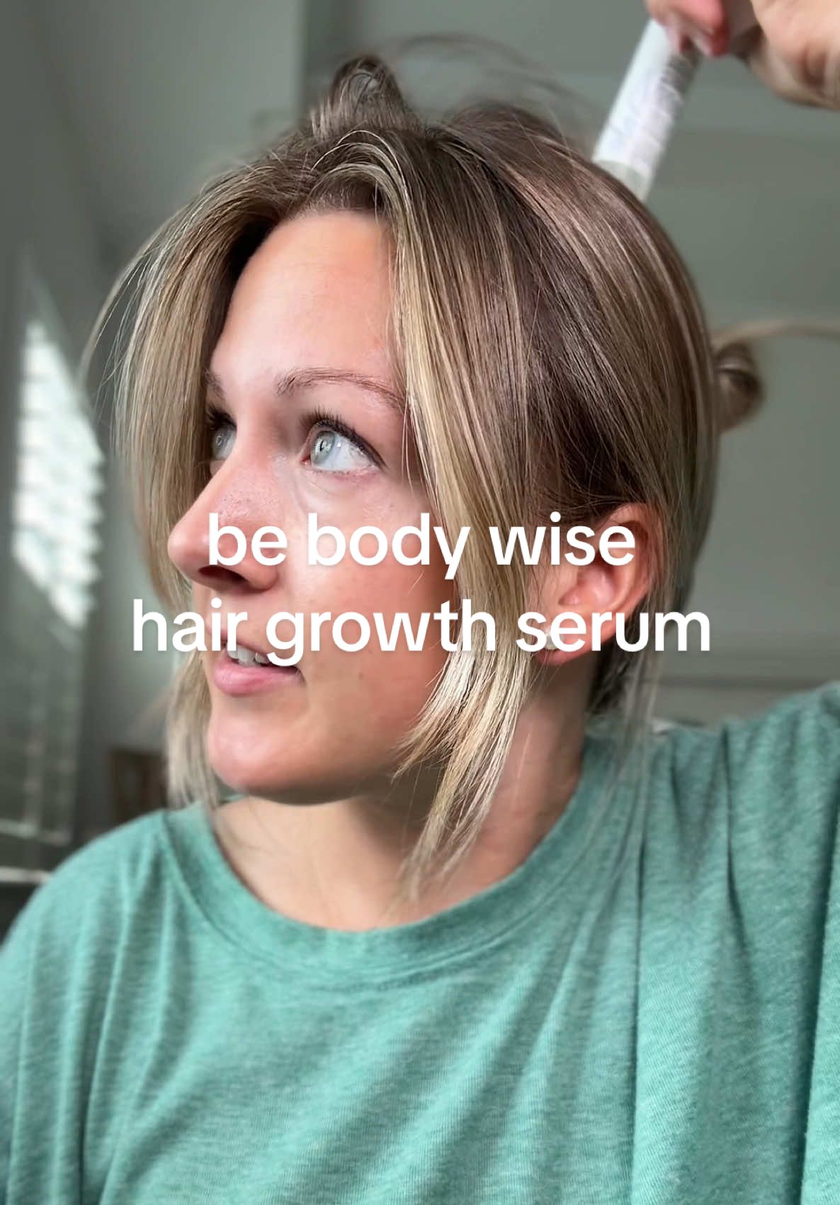 I’ve heard so many good things about the Hair Growth Serum so let’s try 💫 #thinninghair #postpartumhairloss #advancedhairrollonserum #rootcause 