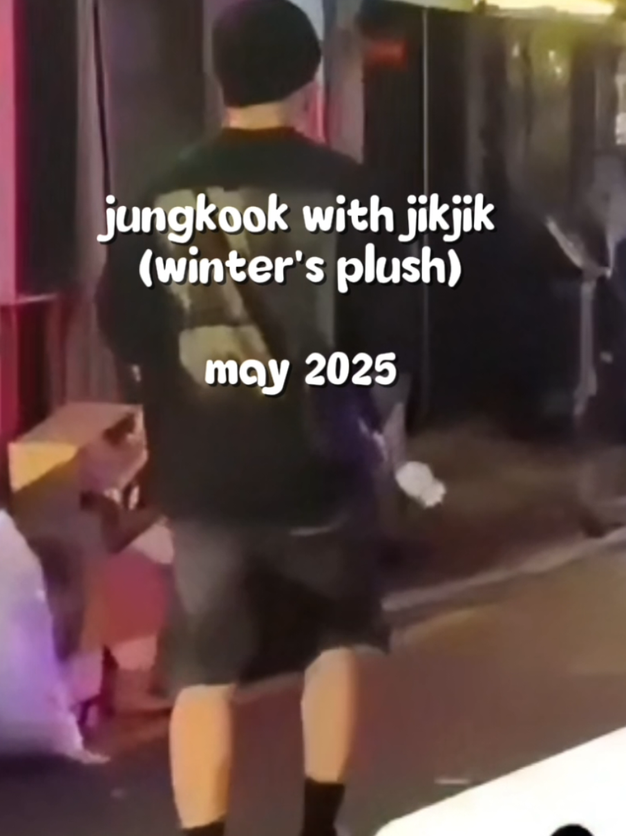 [MAY / 2025] Jungkook with jik jik (Winter's plush) #BTS #AESPA #jungkook #winter #winkook 