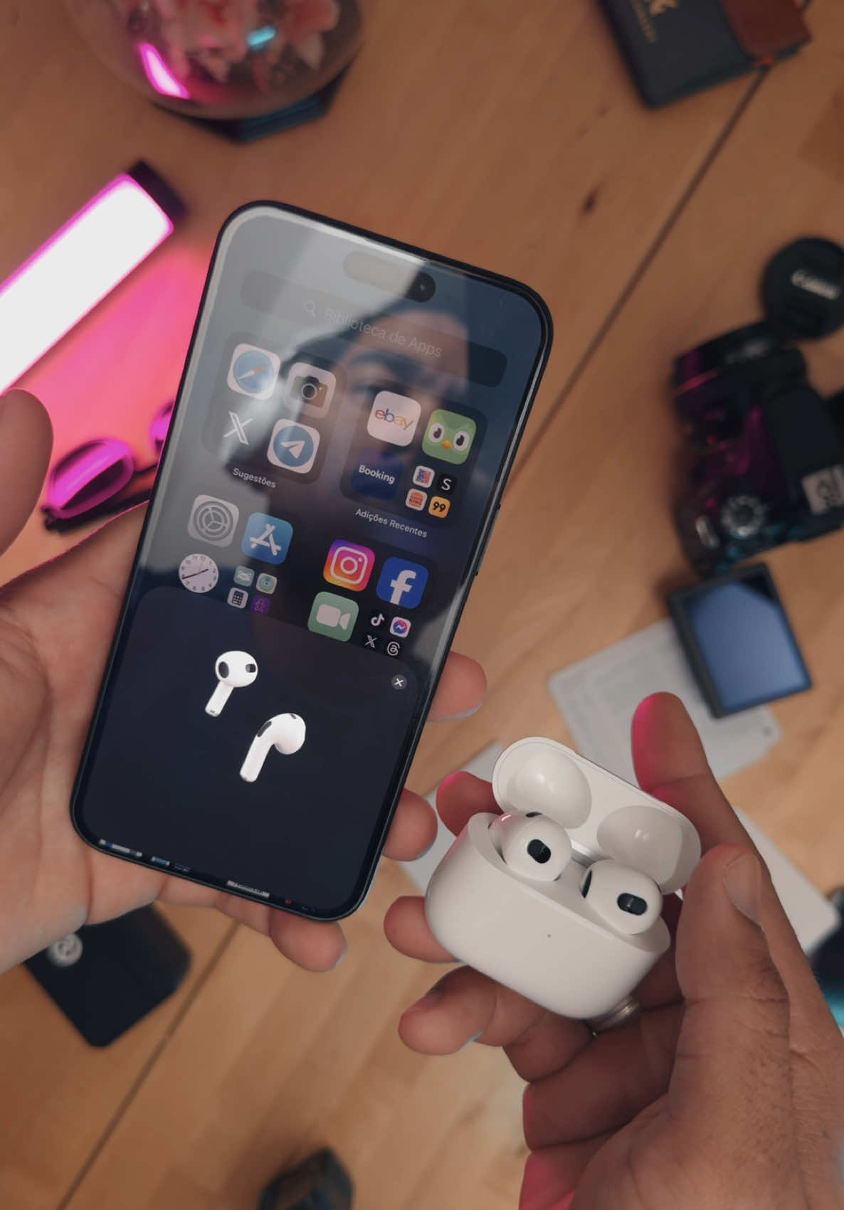 Unboxing do fones da Apple Os AirPods 4 #asmr #airpods #unboxing #apple #appleairpods 