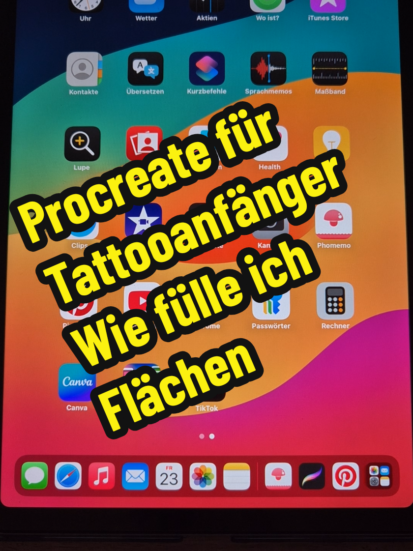 Ganz einfach Flächen füllen in Procreate  #tattoo #tattoobeginner #tattoolover #tattooideas #tattoosartist #tattooapprentice #LearnOnTikTok #procreate 