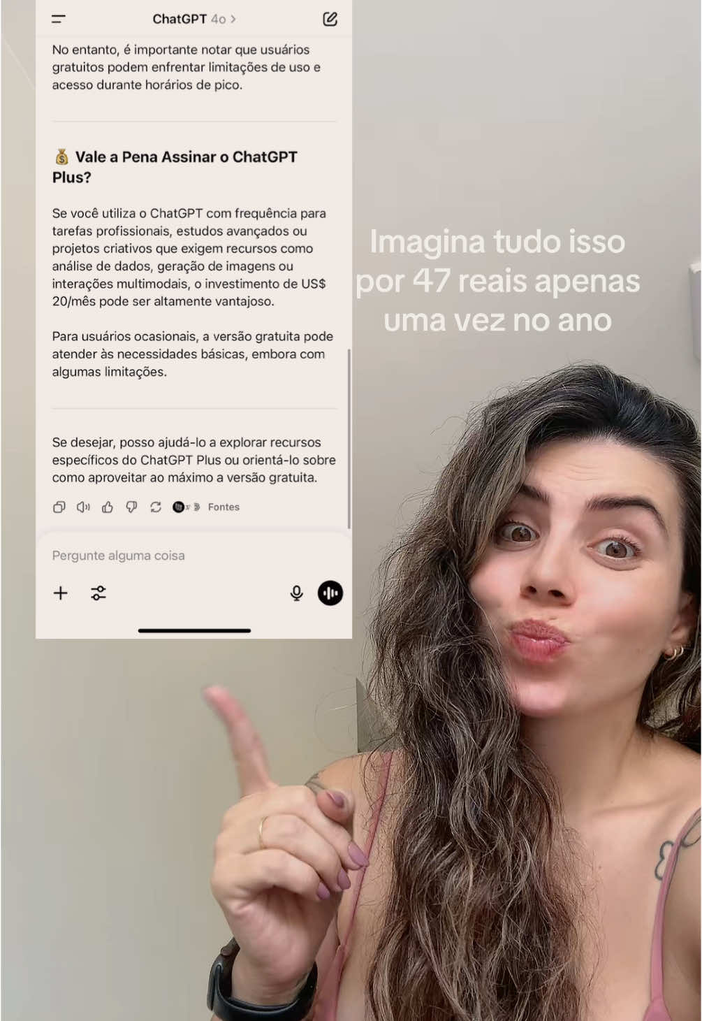 Não dá pra viver sem o ChatGPT plus mais é ainda economizar e pagar só 47 o ano #chatgpt #criacaodeconteudo #prompts 
