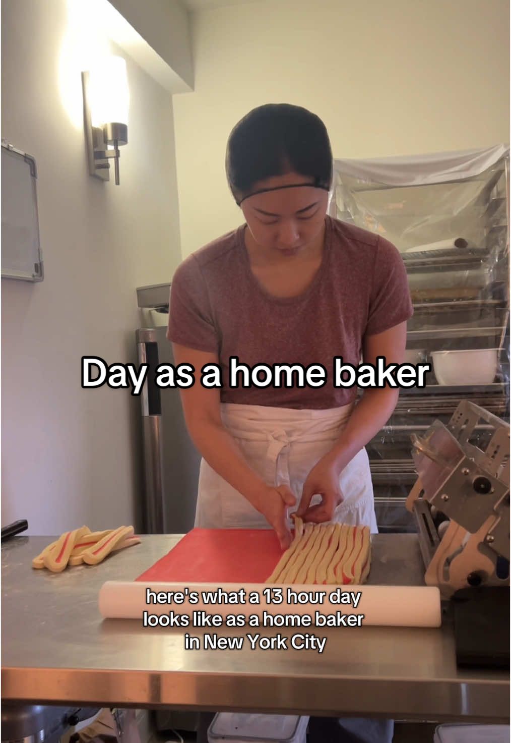 Then I ate dinner and spent the evening labeling packaging and watching k-dramas #homebaker #microbakery #bakingtok 