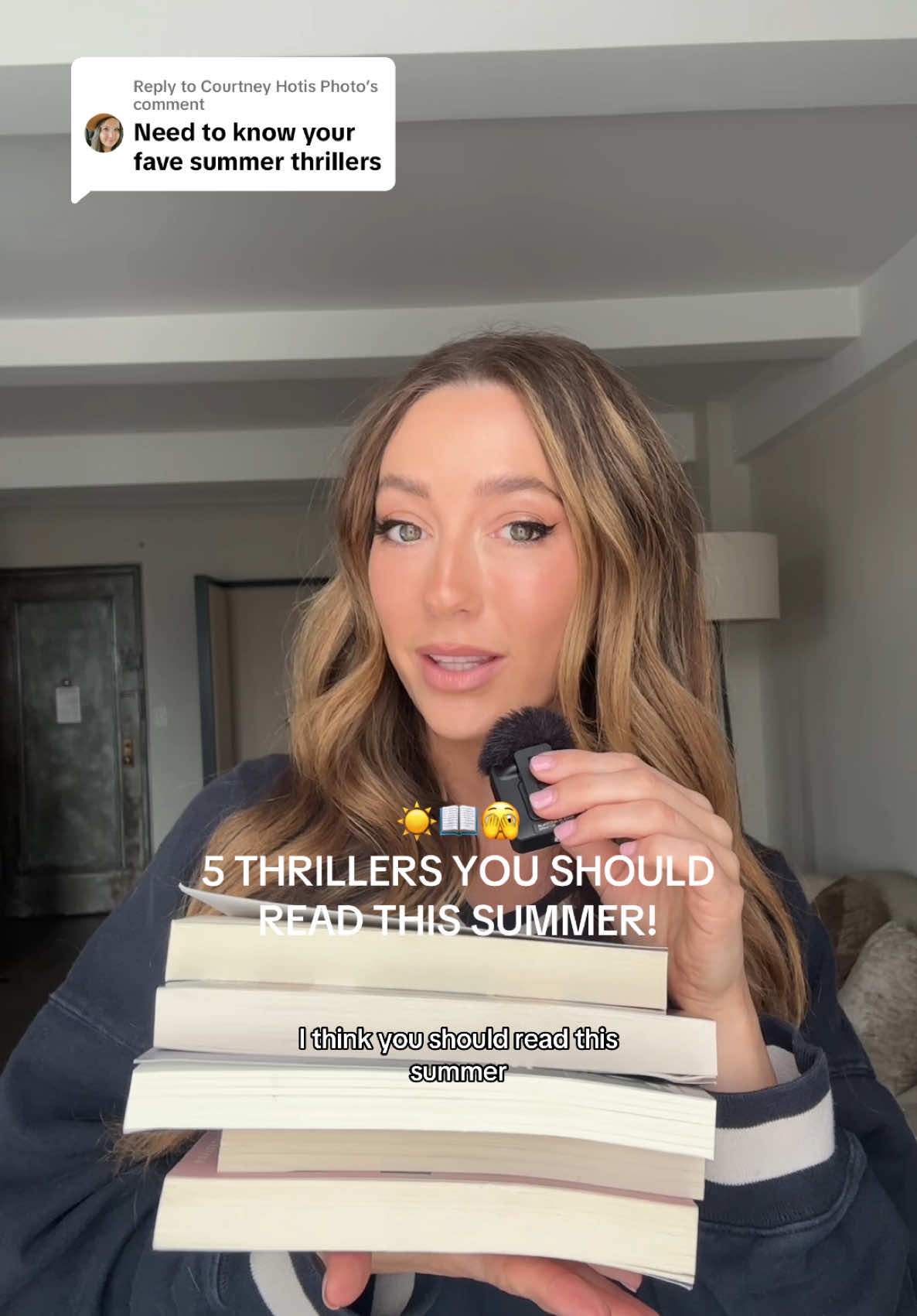 Replying to @Courtney Hotis Photo your summer tbr is loading 📖☀️💕let’s go through 5 of my favorite summer thrillers! these books were so fun to devour outside in the sun & I did not want to put them down!! what book are you adding to your tbr?! 👀    #BookTok  #summerbooks  #bookrecs  #tbrlist  #summertbr   #readinglist  #thrillers  #thrillerbooks  #thrillerreads   #rileysager #freidamcfadden #summervibes #summerthrillers #bookstoread #favoritebooks #bestbooks      video description: summer reading list, beach read, beach reads, summer tbr list, what to read this summer, thriller book releases, thrillers to read this summer, summer thrillers, summer thriller books, books to read this summer, book recs, summer books, thriller book recs, books I could not put down 
