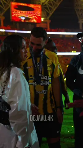 lynakhoudri &karimbenzema during ittihad league ceremony 