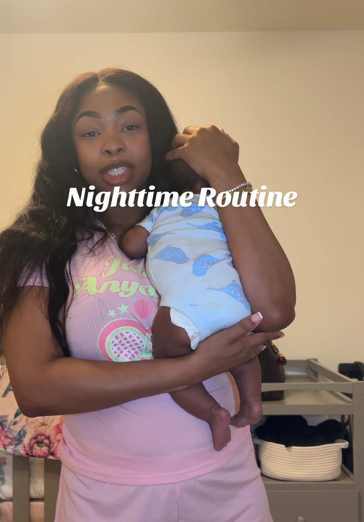 She slept for 4 hours & woke up 2 times to eat 🙂‍↕️ practice practice practice   #nightroutine #newbornsleep #newbornschedule #babygirl #8weeks #sleep #routine #babyroutine #newbornroutine #nightroutinne #nightime #nighttimescaries #momlife #mom  